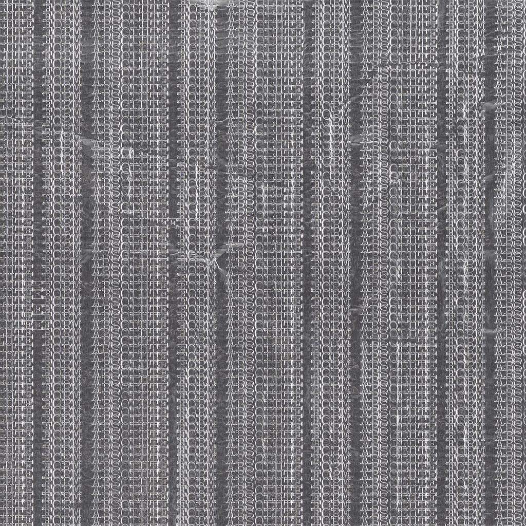 Detail of Aluminium-Sheet, embossed and titled: "Absolute Form"