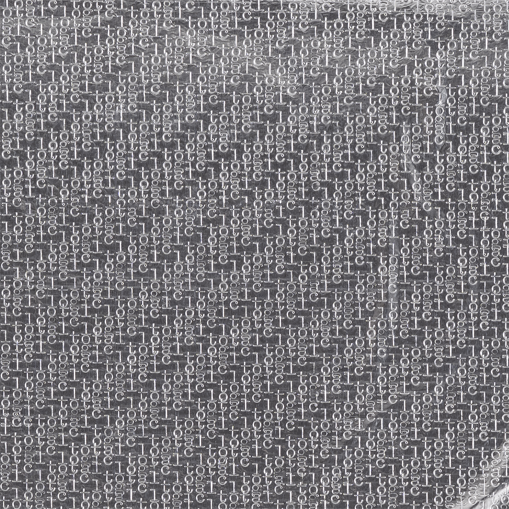 Detail of Aluminium-Sheet, embossed and titled: "Total Logic"